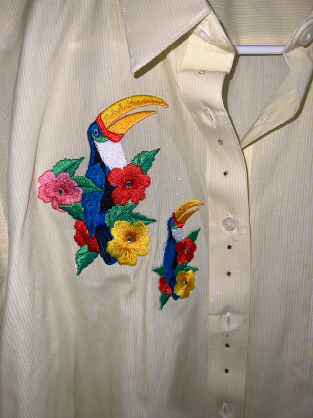Las Olas by Oved International Yellow Striped Button-Up Shirt - Picture 4 of 10